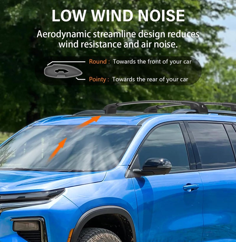 HmmtyRack 330lbs Lockable Roof Rack Cross Bars Compatible with Chevrolet Chevy Traverse 2022 2023 2024 2025 2026, Aluminum Roof Rails Crossbar for Rooftop Cargo Luggage Kayak Canoe Snowboard Rack - Image 5